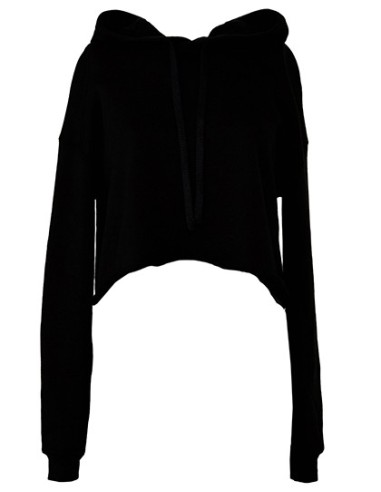 B-7502-Womens Cropped Fleece Hoodie